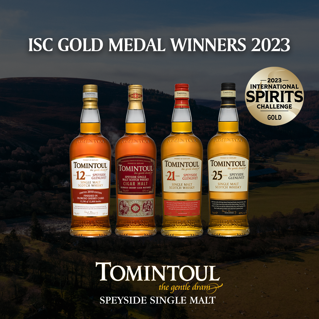 Tomintoul and Glencadam celebrate gold medal wins at global whisky awards
